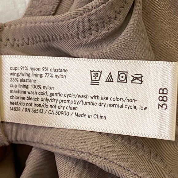 True & Co. Lace Bralette, unlined, underwire, 38 B in Taupe - Picture 3 of 7